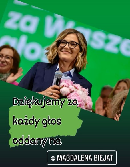 biejat podziekowanie